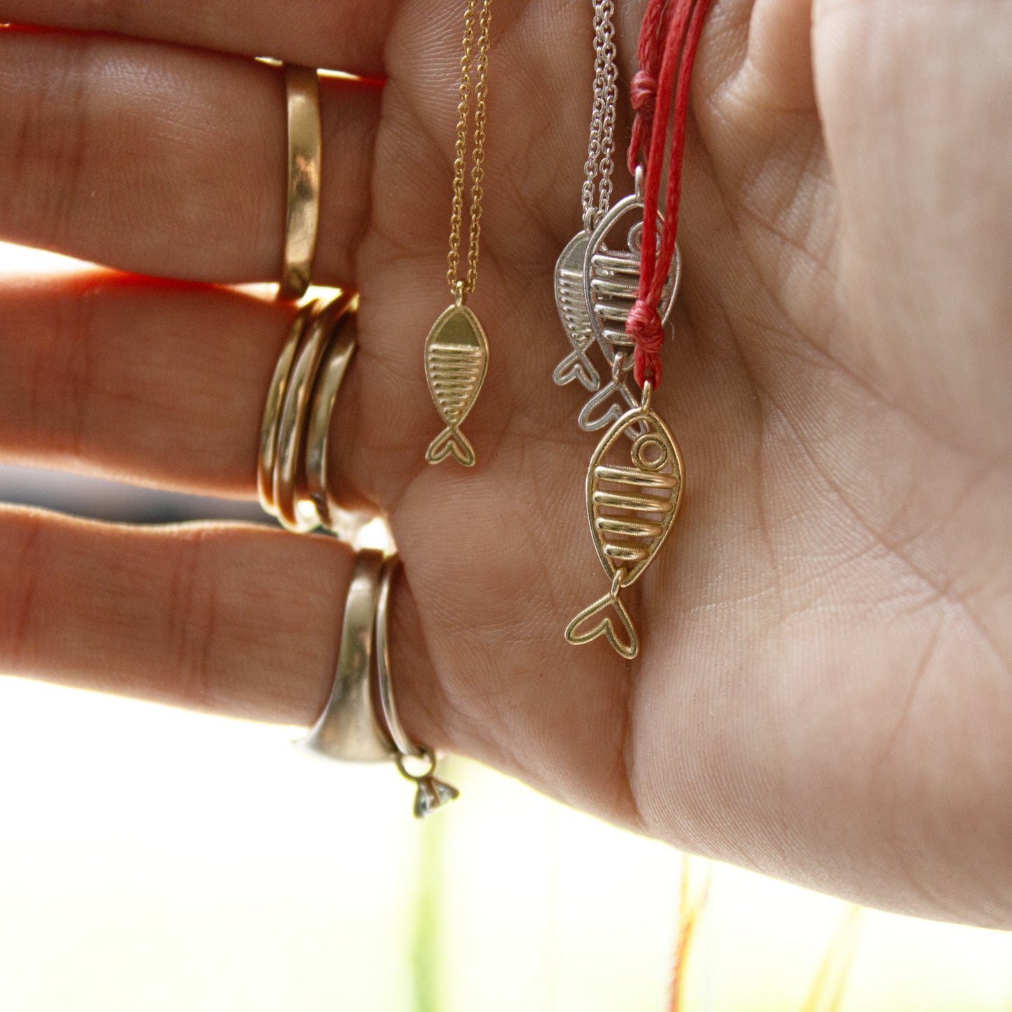 שרשרת דג גדול מכסף - ΙΧΘΥΣ